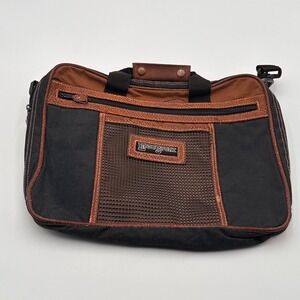 Vintage Eastsport Laptop Messenger Bag Black Brown Canvas Tech Briefcase 90s